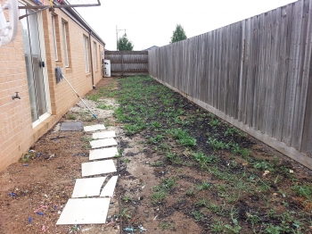 Weeding sideway before